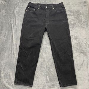 Levis 550 Jeans Mens Size 40x30 Relaxed Fit Black Cotton Modern Red Tab Denim